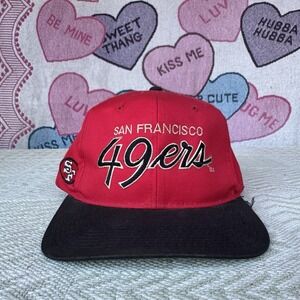 Vintage 90s San Francisco 49ers Snapback Hat Cap Sports Specialties‎ Script Wool
